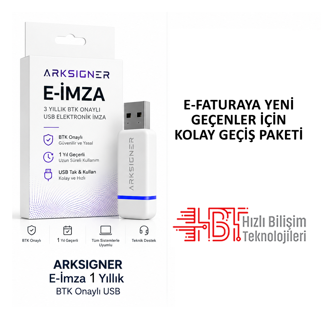 GİB Onaylı E-Fatura & E-Arşiv Başlangıç Paketi (100 Kontör + Anahtar Teslim Aktivasyon)